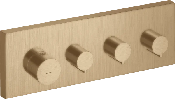 Axor Showersolutions Thermostatic Module 360/120 Square For Concealed Installation For 3 Outlets Brushed Bronze