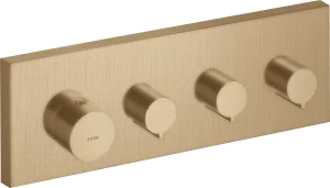 Axor Showersolutions Thermostatic Module 360/120 Square For Concealed Installation For 3 Outlets Brushed Bronze