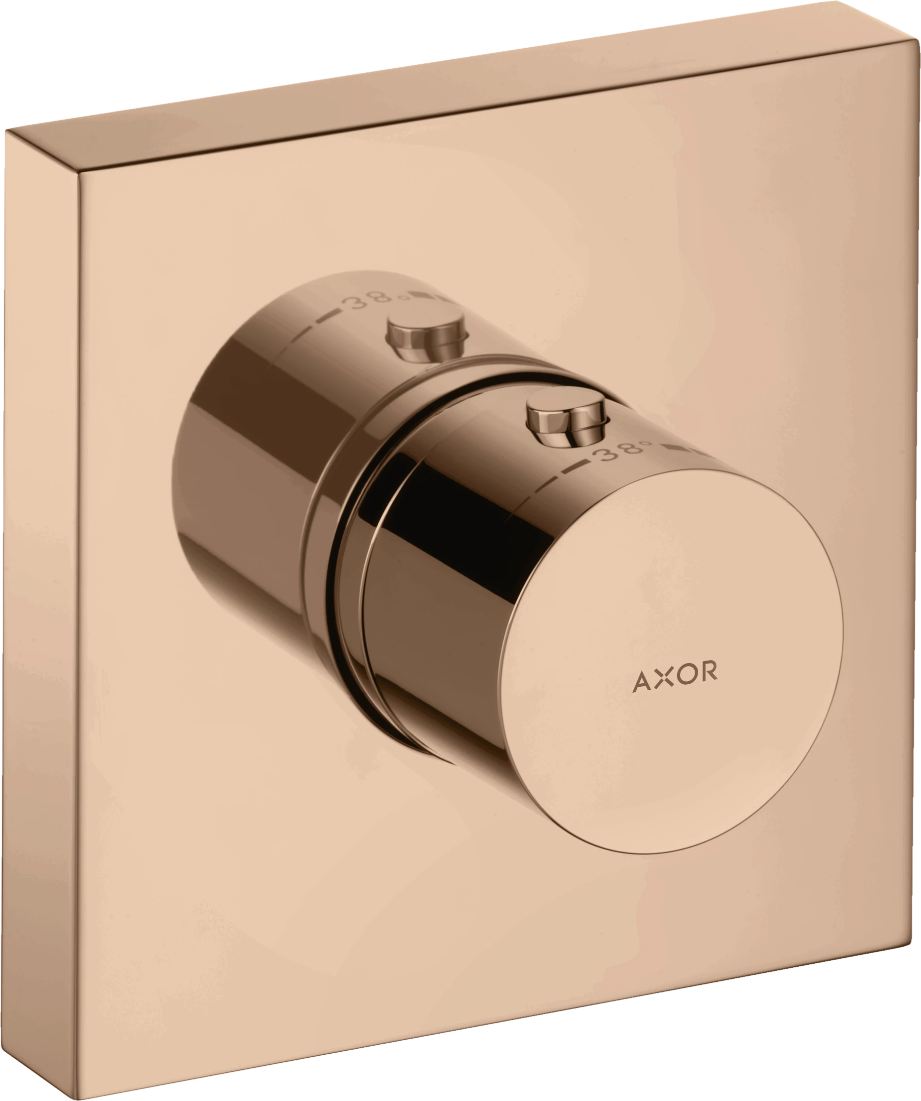 Axor Showersolutions Thermostatic Module 120/120 Square For Concealed Installation Polished Red Gold