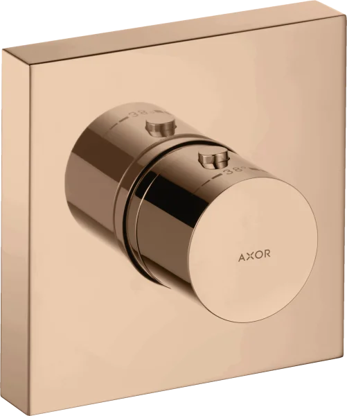 Axor Showersolutions Thermostatic Module 120/120 Square For Concealed Installation Polished Red Gold