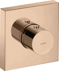 Axor Showersolutions Thermostatic Module 120/120 Square For Concealed Installation Polished Red Gold