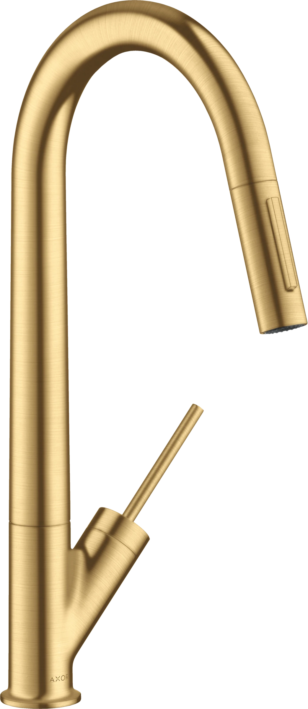 Axor Starck Single Lever Kitchen Mixer 270 With Pull-out Spray Gold Brushed