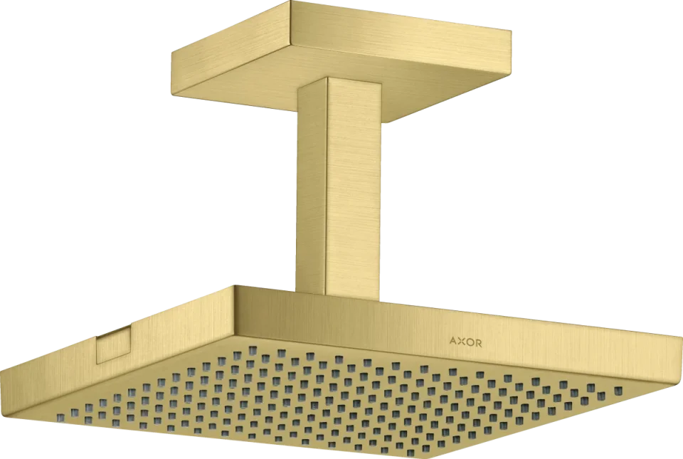 Axor Showersolutions Overhead Shower 240/240 1jet With Ceiling Connection Brushed Brass product image - Image 1