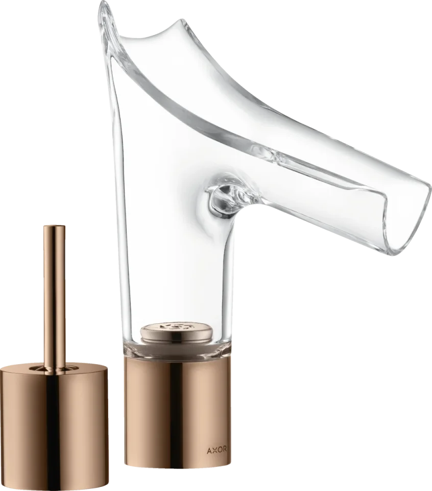 Axor Starck V 2-hole Basin Mixer 110 With Glass Spout Without Waste product image - Image 1