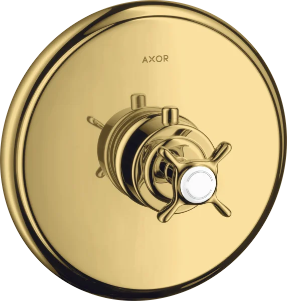 Axor Montreux Thermostatic Mixer For Concealed Installation With Cross Handle Gold Polished