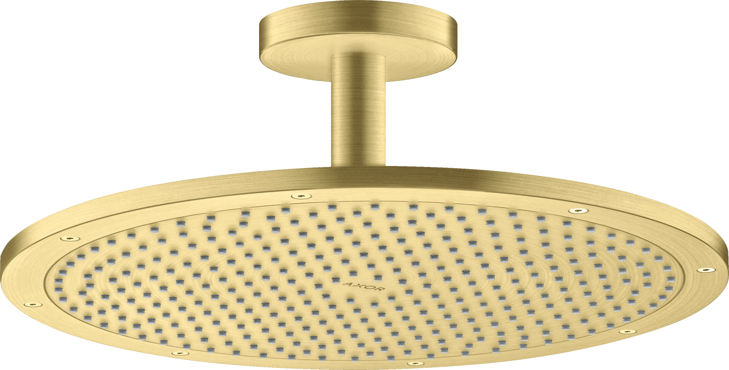Axor Showersolutions Overhead Shower 350 1jet With Ceiling Connection Brushed Brass