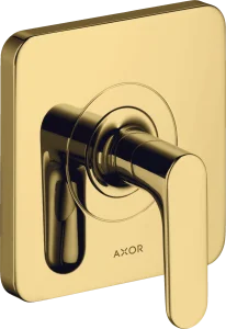 Axor Citterio M Shut-off Valve Finish Set With Lever Handle Gold Polished
