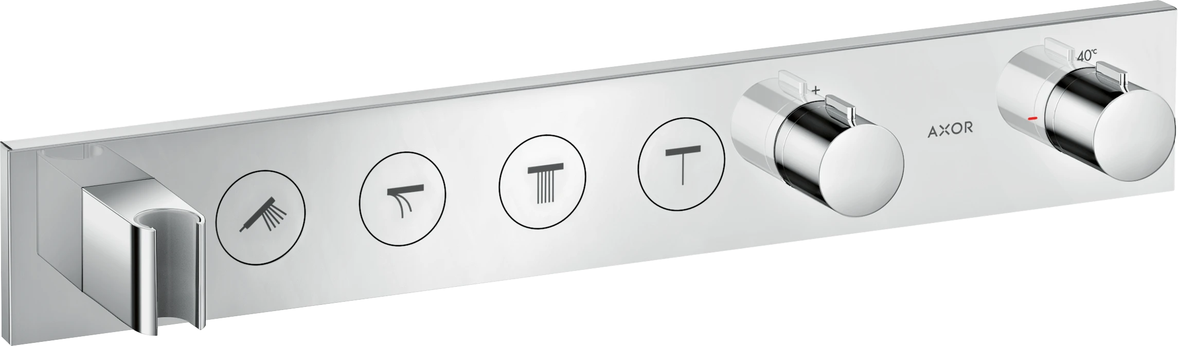 Axor Showersolutions Thermostatic Module Select 600/90 For Concealed Installation For 4 Outlets Polished Red Gold