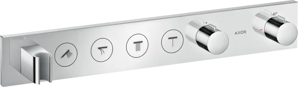 Axor Showersolutions Thermostatic Module Select 600/90 For Concealed Installation For 4 Outlets Polished Red Gold
