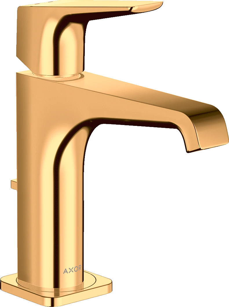 Axor Citterio E Single Lever Basin Mixer 130 With Lever Handle And Pop-up Waste Gold Polished