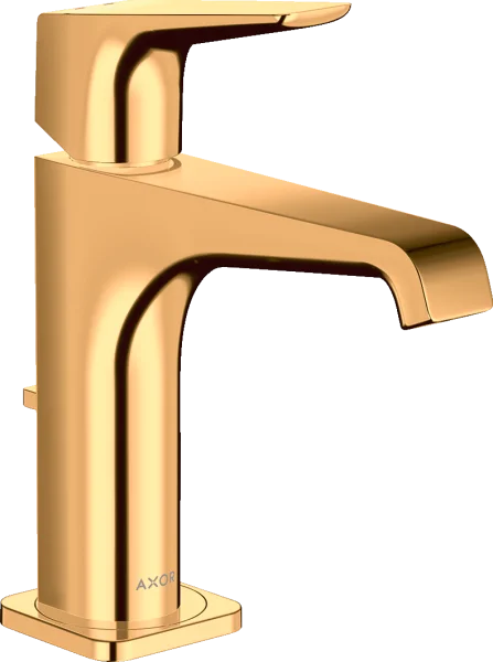 Axor Citterio E Single Lever Basin Mixer 130 With Lever Handle And Pop-up Waste Gold Polished