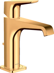 Axor Citterio E Single Lever Basin Mixer 130 With Lever Handle And Pop-up Waste Gold Polished