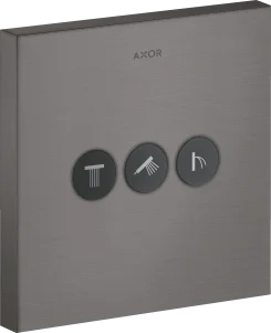 Axor Showerselect Valve Square For Concealed Installation For 3 Outlets Brushed Black Chrome