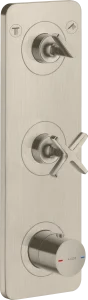 Axor Citterio E Thermostatic Module 380/120 For Concealed Installation For 2 Outlets With Plate Brushed Nickel