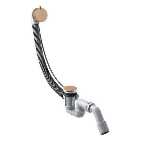 Axor Complete Set For Flexaplus S Waste And Overflow Set 11/2'' For Standard Bathtubs Brushed Red Gold