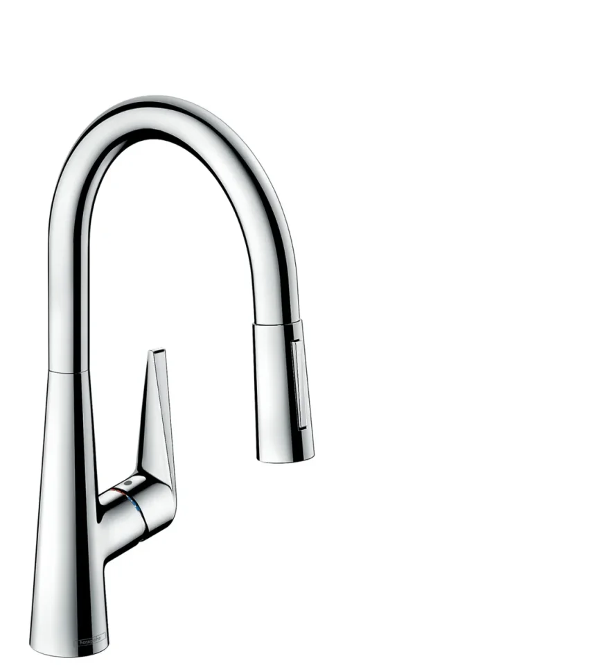 Hansgrohe Talis M51 Single Lever Kitchen Mixer 200 With Pull-out Spray, 2 Spray Modes Chrome product image - Image 1
