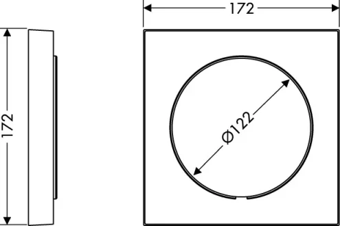 Axor Citterio Extension Element 172 Mm X 172 Mm Stainless Steel Optic detail view - Image 2