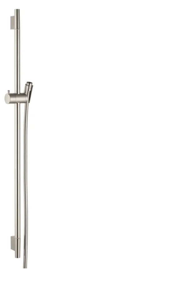 Hansgrohe Unica Shower Rail S Puro 90 Cm With Isiflex Shower Hose 160 Cm Brushed Nickel product image - Image 1