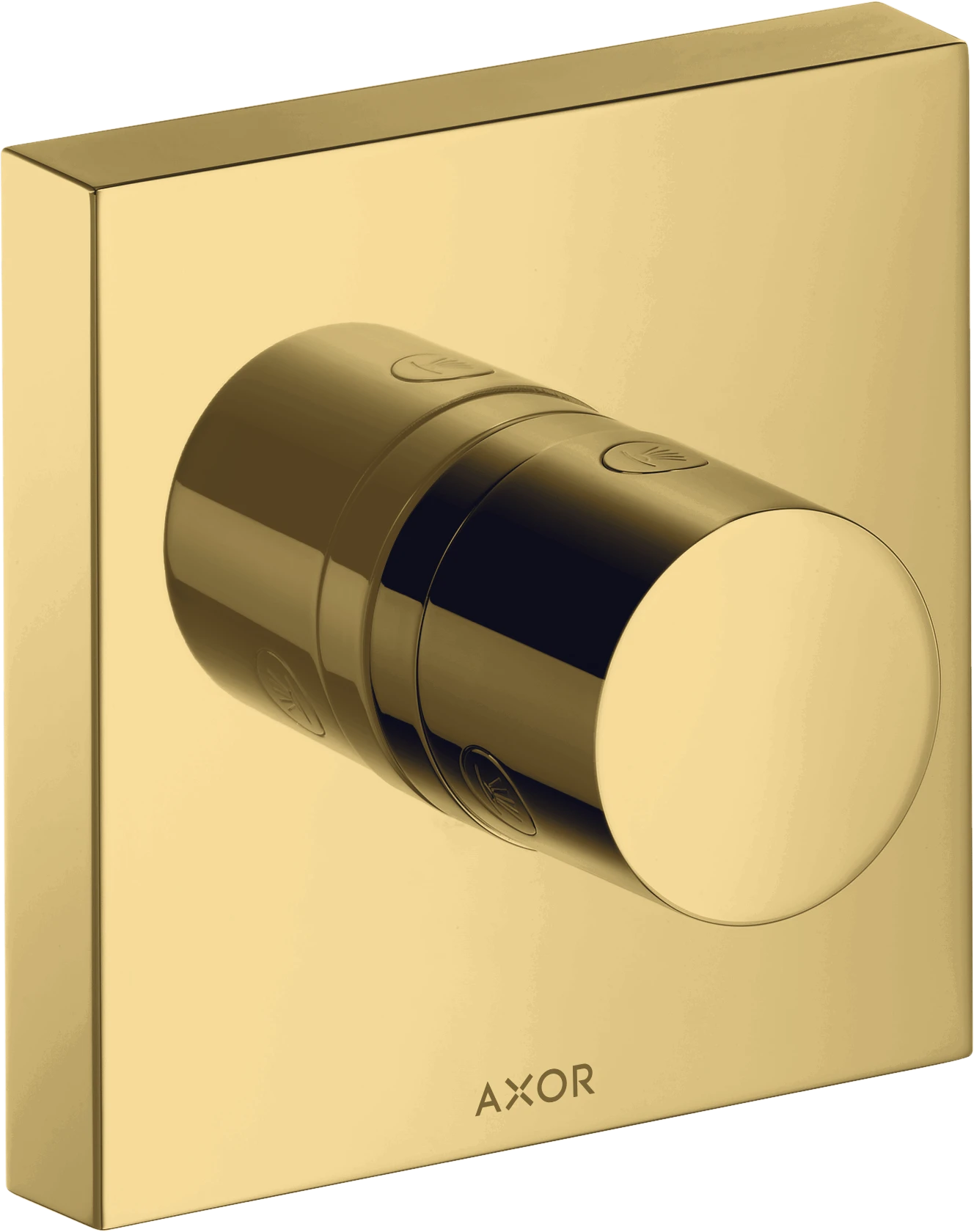 Axor Showersolutions Shut-off / Diverter Valve Trio / Quattro Shut-off / Diverter Valve 120 Mm X 120 Mm Square Gold Polished