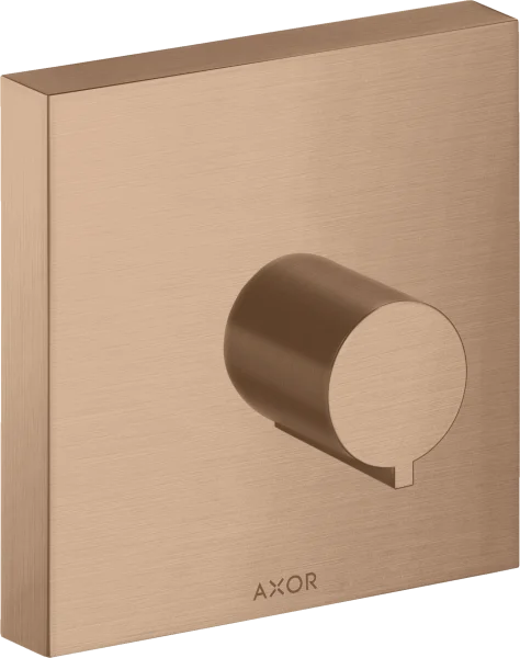 Axor Showersolutions Shut-off Valve Square 120 Mm X 120 Mm For Concealed Installation Brushed Red Gold