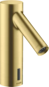 Axor Starck Electronic Basin Mixer 90 Without Temperature Control, Battery-operated Brushed Brass