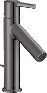 Axor Starck Single Lever Basin Mixer 100 Coolstart With Lever Handle And Pop-up Waste Polished Black Chrome