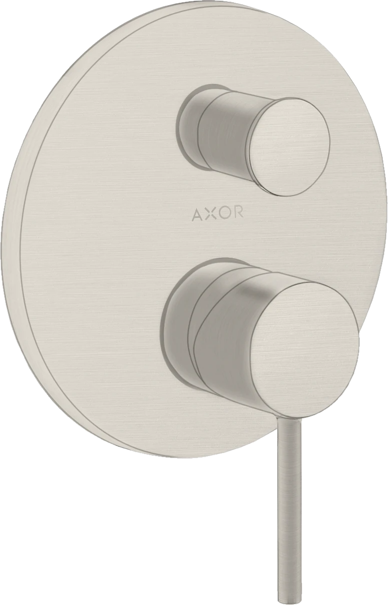 Axor Starck Single Lever Manual Bath Mixer For Concealed Installation With Pin Handle And Integrated Backflow Prevention Stainless Steel