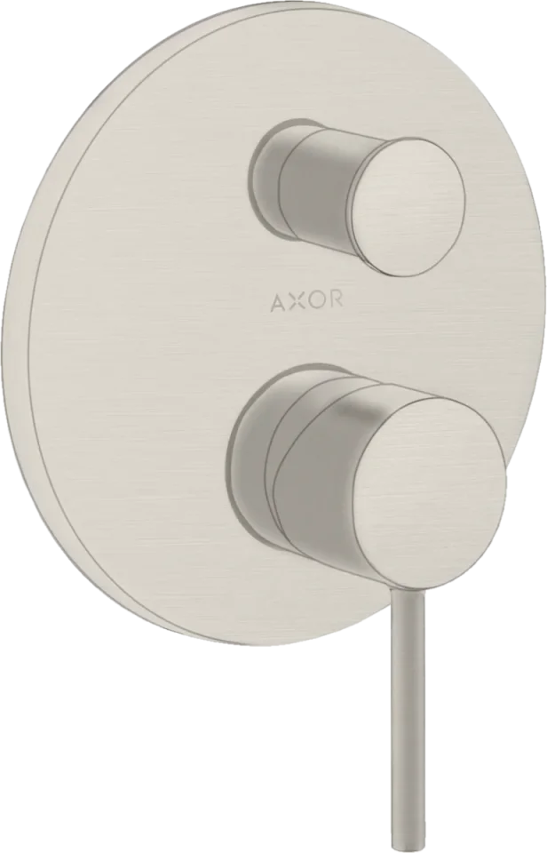 Axor Starck Single Lever Manual Bath Mixer For Concealed Installation With Pin Handle And Integrated Backflow Prevention Stainless Steel Optic product image - Image 1