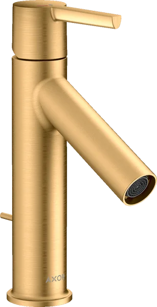 Axor Starck Single Lever Basin Mixer 100 Coolstart With Lever Handle And Pop-up Waste Brushed Brass