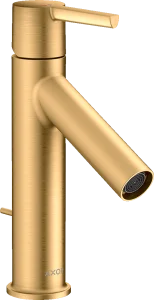 Axor Starck Single Lever Basin Mixer 100 Coolstart With Lever Handle And Pop-up Waste Brushed Brass