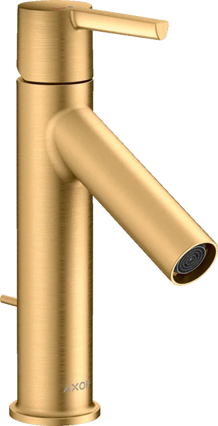 Axor Starck Single Lever Basin Mixer 100 Coolstart With Lever Handle And Pop-up Waste Brushed Brass product image - Image 1