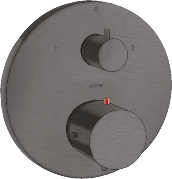 Axor Starck Thermostatic Mixer For Concealed Installation With Shut-off / Diverter Valve Brushed Black Chrome