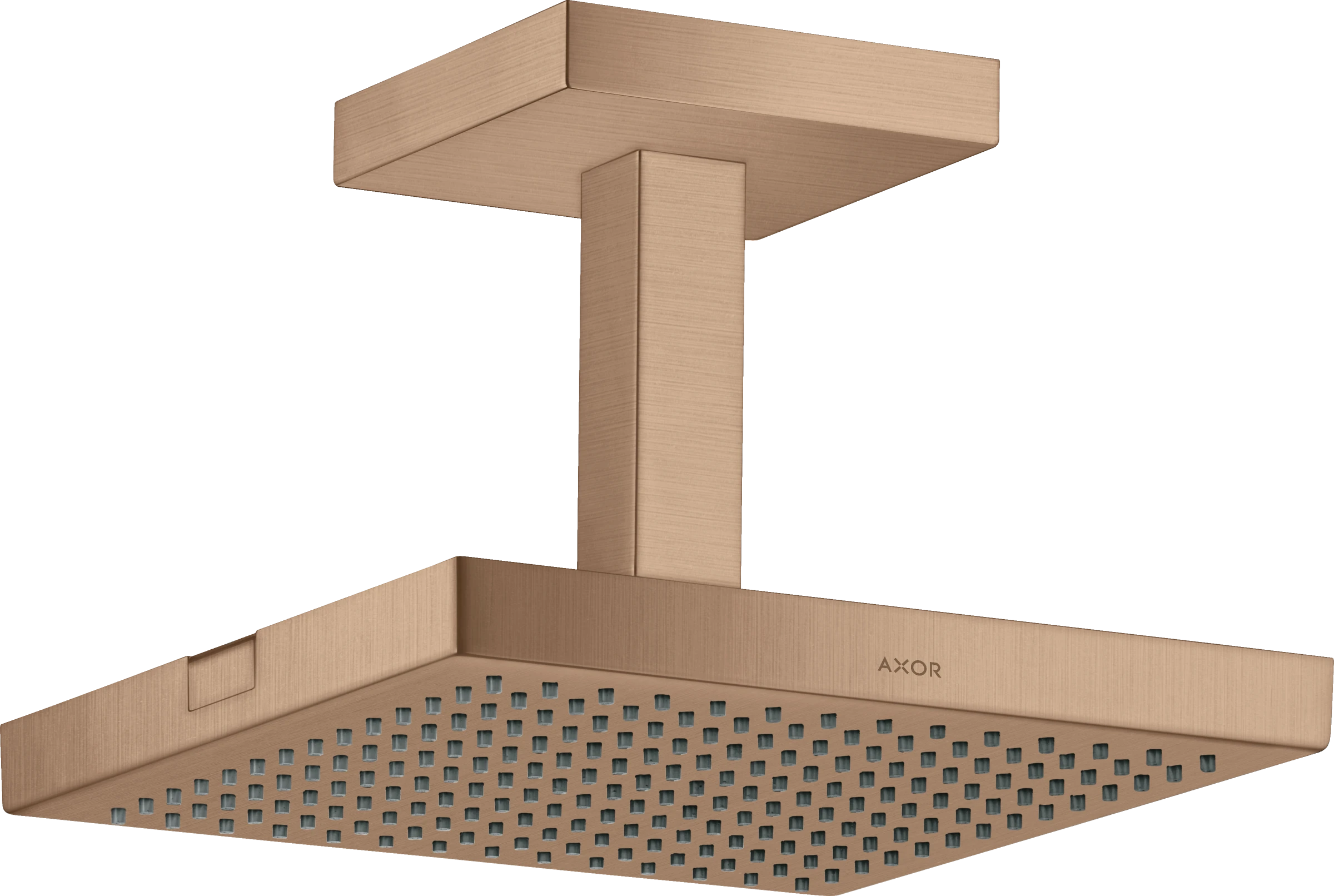 Axor Showersolutions Overhead Shower 240/240 1jet With Ceiling Connection Brushed Red Gold
