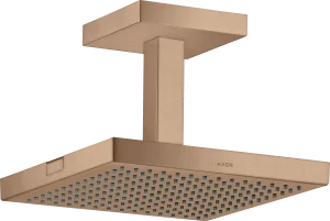 Axor Showersolutions Overhead Shower 240/240 1jet With Ceiling Connection Brushed Red Gold
