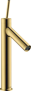 Axor Starck Single Lever Basin Mixer 170 With Pin Handle Without Waste Gold Polished