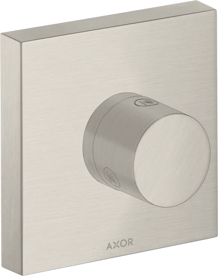 Axor Showersolutions Shut-off / Diverter Valve Trio / Quattro Shut-off / Diverter Valve 120 Mm X 120 Mm Square Stainless Steel Optic product image - Image 1