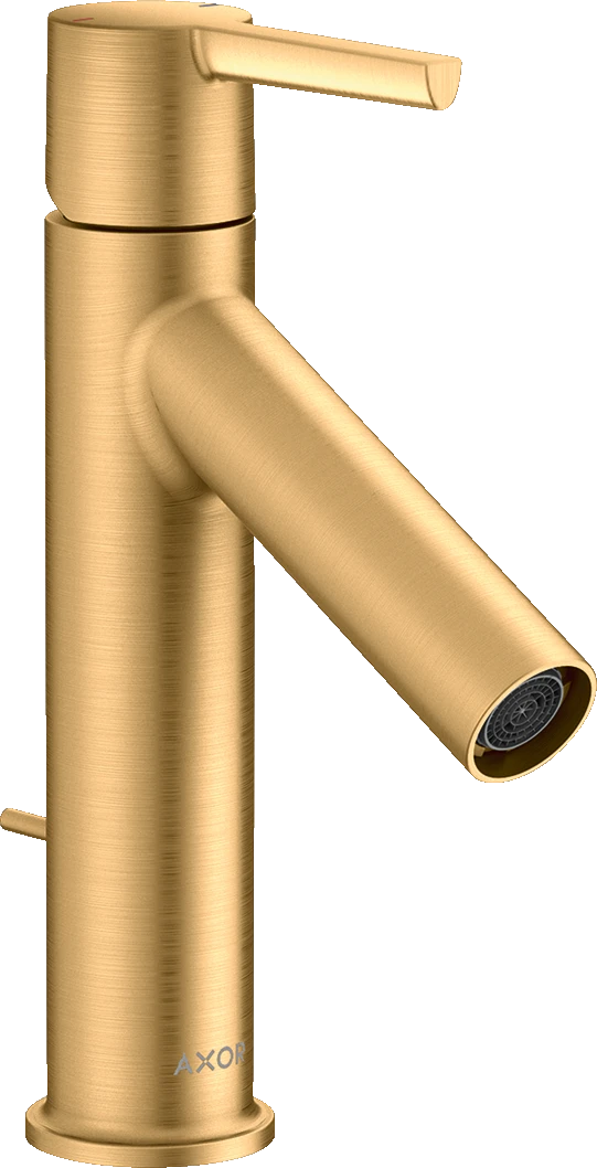 Axor Starck Single Lever Basin Mixer 100 With Lever Handle And Pop-up Waste Brushed Brass