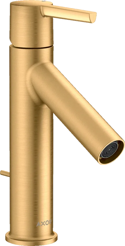 Axor Starck Single Lever Basin Mixer 100 With Lever Handle And Pop-up Waste Brushed Brass product image - Image 1