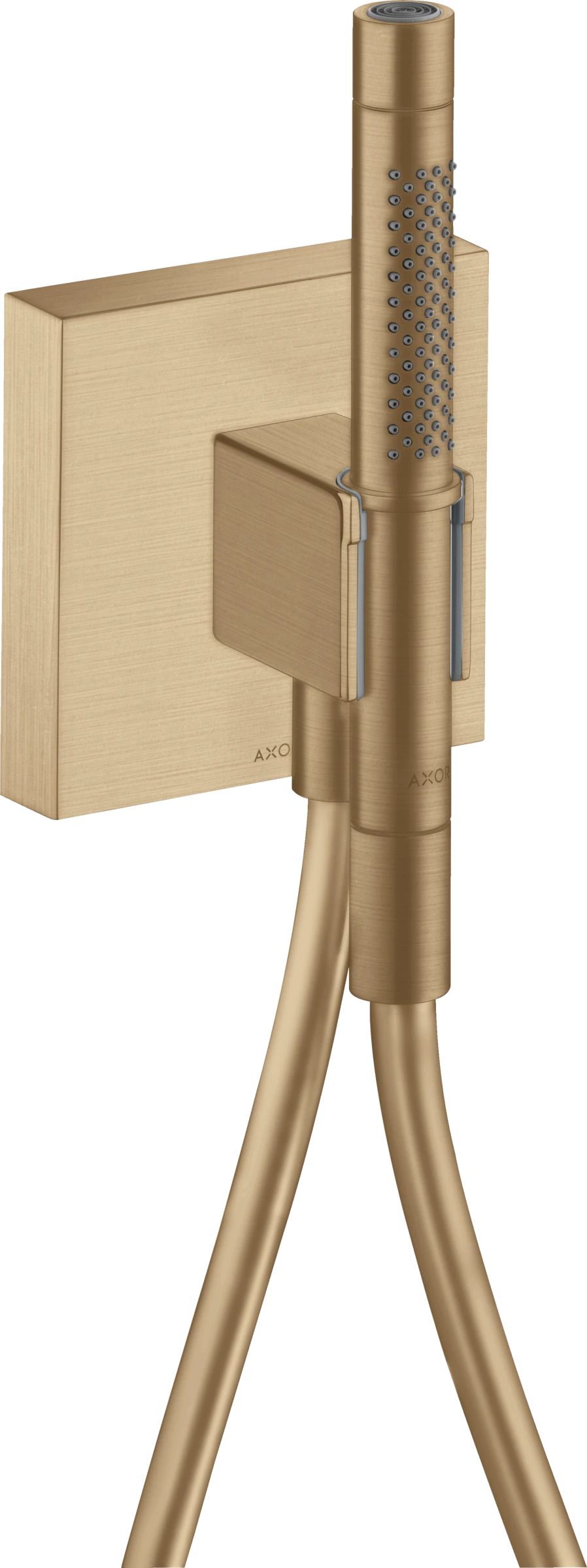 Axor Starck Porter Unit 120/120 With Baton Hand Shower 2jet And Shower Hose Brushed Bronze