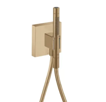 Axor Starck Porter Unit 120/120 With Baton Hand Shower 2jet And Shower Hose Brushed Bronze detail view - Image 3