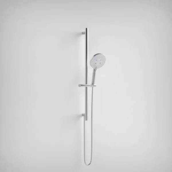 Ava Integrated Round Shower Slide Rail Kit - Polished Stainless Steel