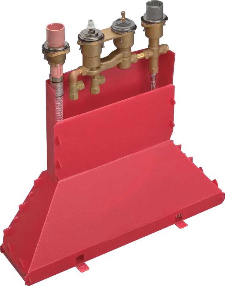 Axor Basic Set For 4-hole Rim-mounted Thermostatic Bath Mixer product image - Image 1