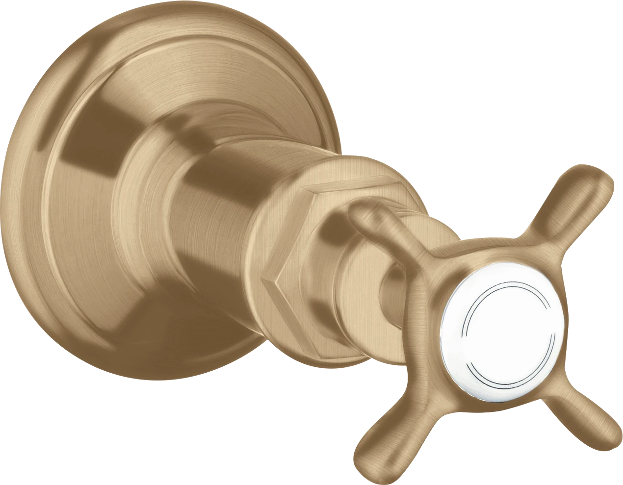 Axor Montreux Shut-off Valve For Concealed Installation With Cross Handle Brushed Bronze