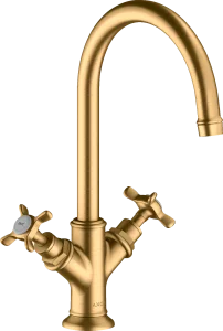 Axor Montreux 2-handle Basin Mixer 210 With Cross Handles Without Waste Brushed Brass