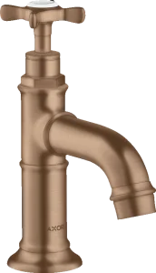 Axor Montreux Pillar Tap 50 With Cross Handle Without Waste Brushed Red Gold
