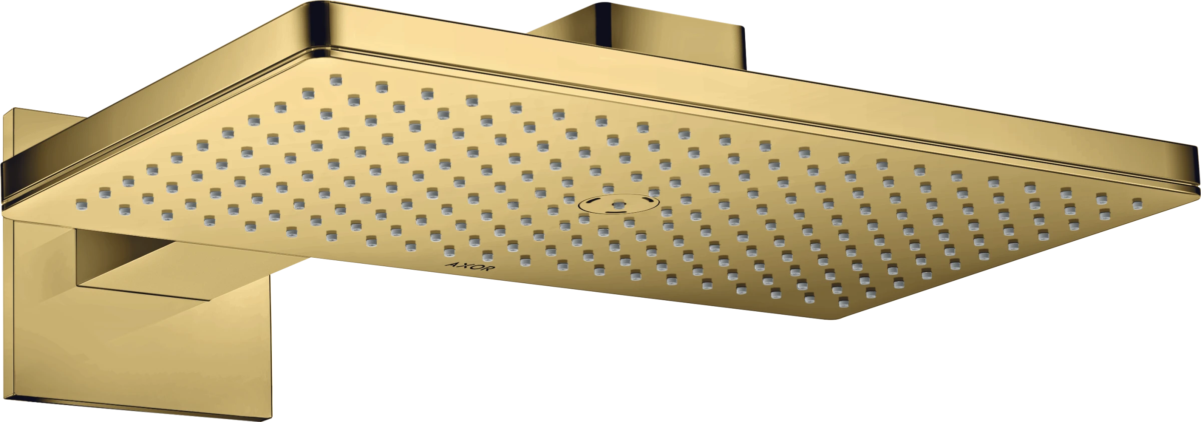 Axor Showersolutions Overhead Shower 460/300 1jet With Shower Arm And Square Escutcheon Gold Polished