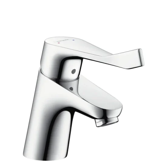 Hansgrohe Focus Single Lever Basin Mixer 70 With Extra Long Handle And Pop-up Waste Chrome detail view - Image 2