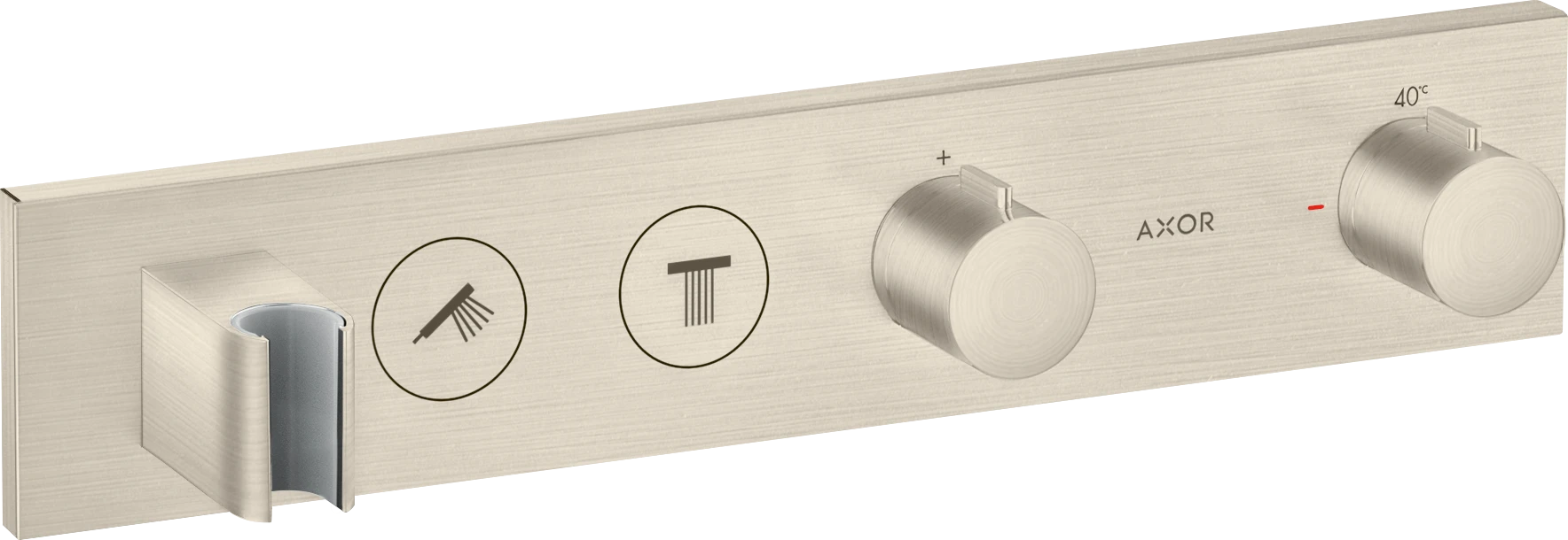 Axor Showersolutions Thermostatic Module Select 460/90 For Concealed Installation For 2 Outlets Brushed Nickel