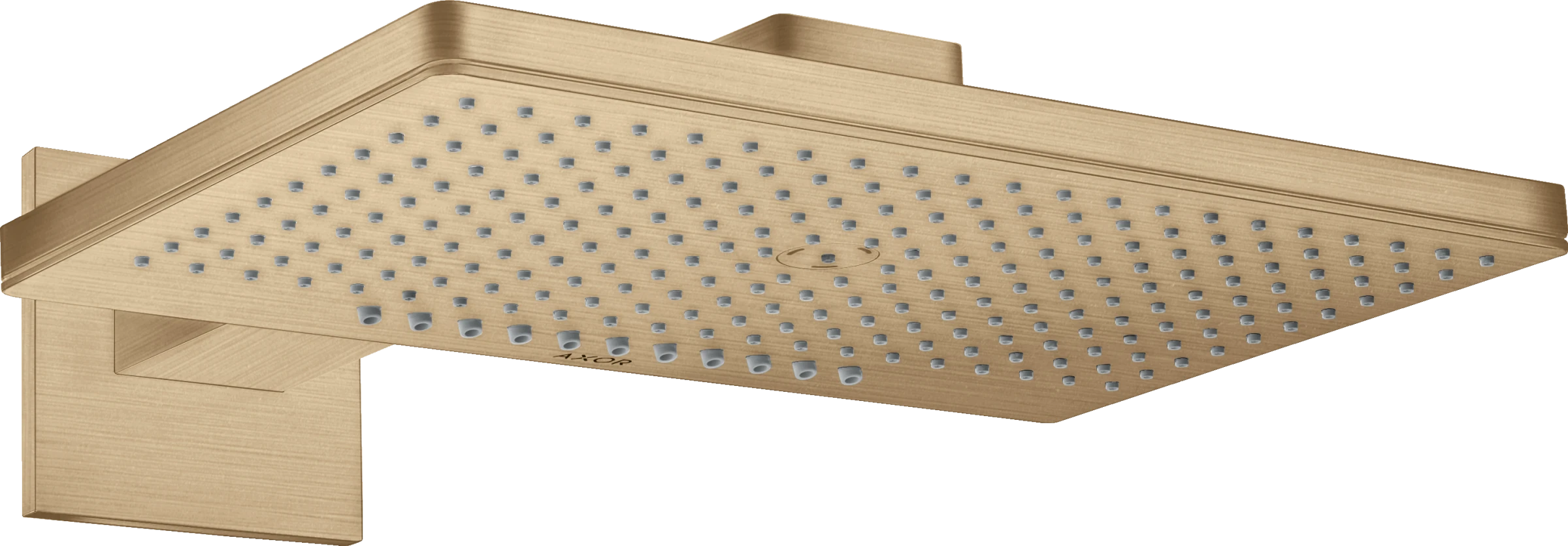 Axor Showersolutions Overhead Shower 460/300 2jet With Shower Arm And Square Escutcheon Brushed Bronze