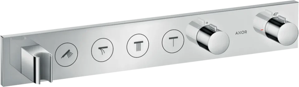 Axor Showersolutions Thermostatic Module Select 600/90 For Concealed Installation For 4 Outlets Chrome product image - Image 1